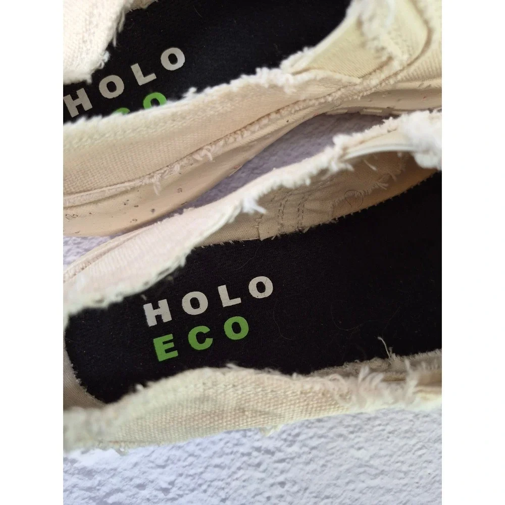 HOLO Eco Footwear Athena Moc Womens Size 8 Canvas Lightweight Slip On Shoes